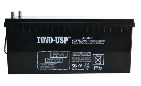 TOYO 12 Volt 200 Ah (6GFM200A) SLA Battery 1