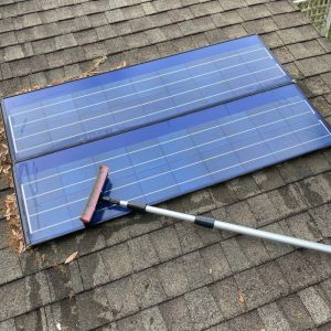 cleaned solar panels