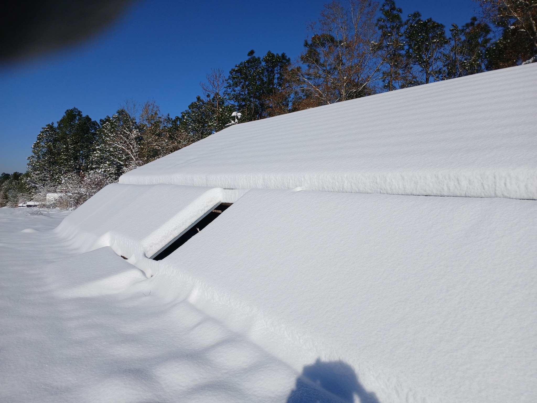 Snow covered solar array