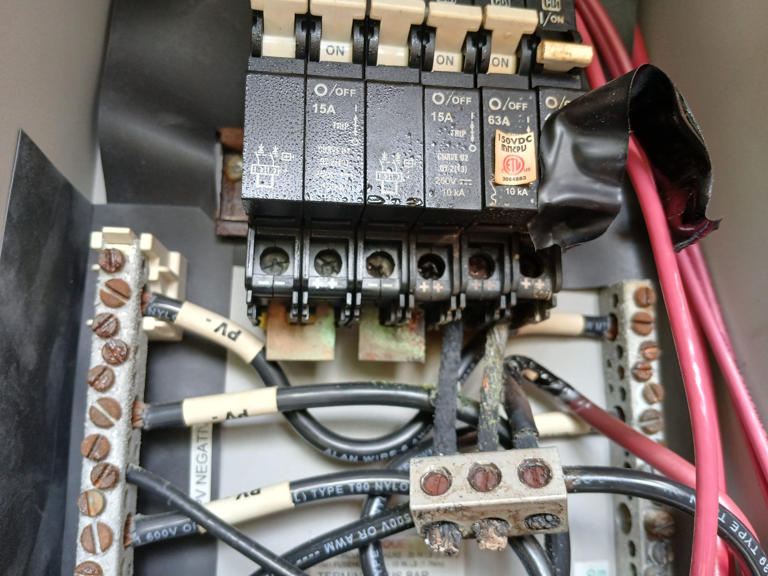 Overheated breakers
